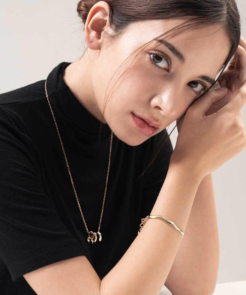 Jnui Spiral Necklace 14K Gold Plated