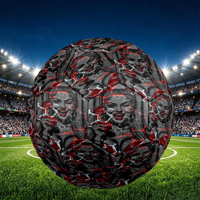 Superhero Print Size 5 Soccer Ball, PU Wear Resistant Football for Match Training and Daily Practice, Birthday Gift for Soccer Fans