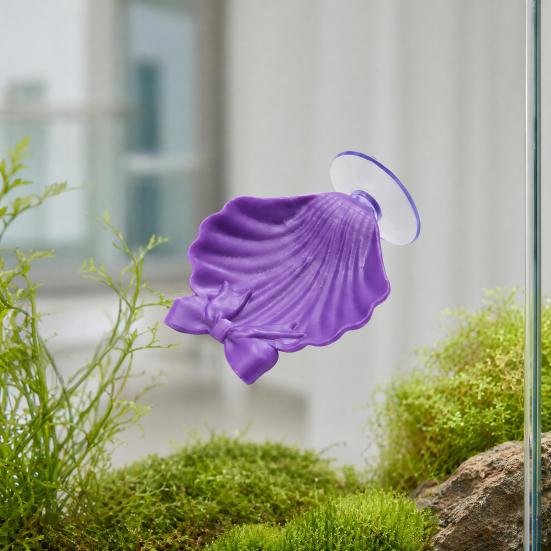 Betta Hammock Shell, Betta Fish Bed with Suction Cup, Plastic Conch Shell Fish Hammock, Resting Spot for Betta, Shrimp, Cichlid, Small Fish Tank Decor