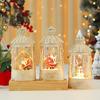 Christmas Crystal Music Box With Snowman Scene For Festive Tabletop Ornament