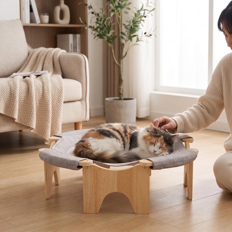 Elevated Cat Bed Breathable Raised Cat Bed Furniture Long-Lasting Cozy for Cats, Indoor