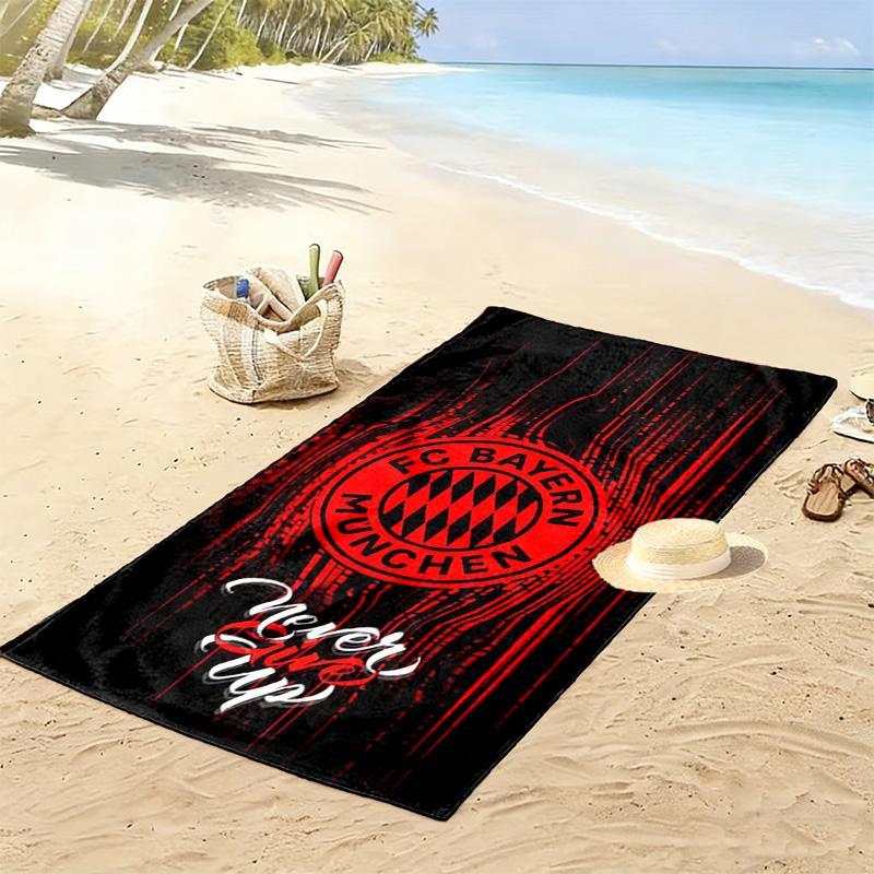 Forever Up: FC Bayern Munich Spirit beach towel Portable for travel Outdoor camping Absorbent bath towel swim seaside Travel and vacation towels