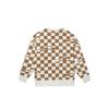 Vans Checkerboard Loose-Fit Crew Neck Sweatshirt Women Tops Cocoa-Brown-Checkerboard VN00091HC1L