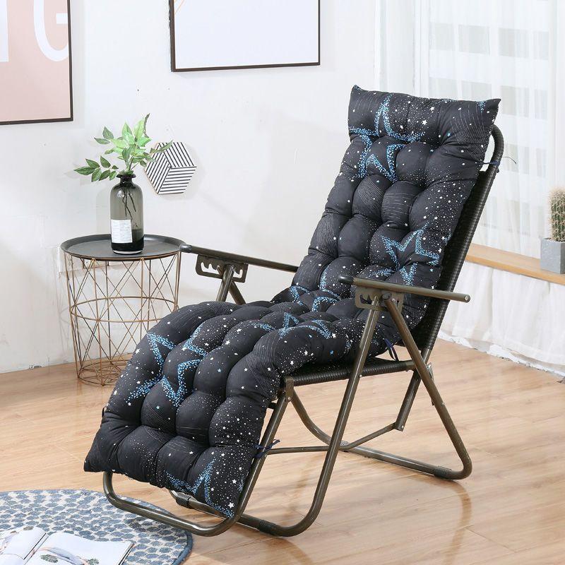 New Long Cushion Recliner Rocking Chair Cushion Thick Seat Cushion Rattan Chair Sofa Cushion Garden Chair Cushion Tatami Mat