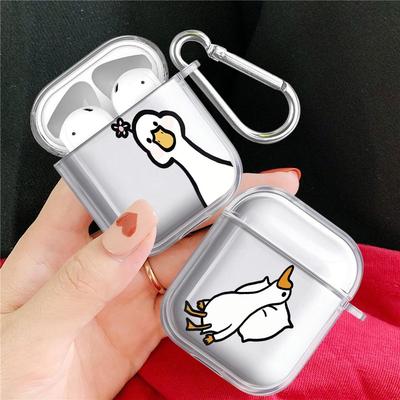 Милый чехол-УТКА для Airpods 2 1 Pro2 4 Pro Pro3 3 Прозрачный чехол-накладка для наушников