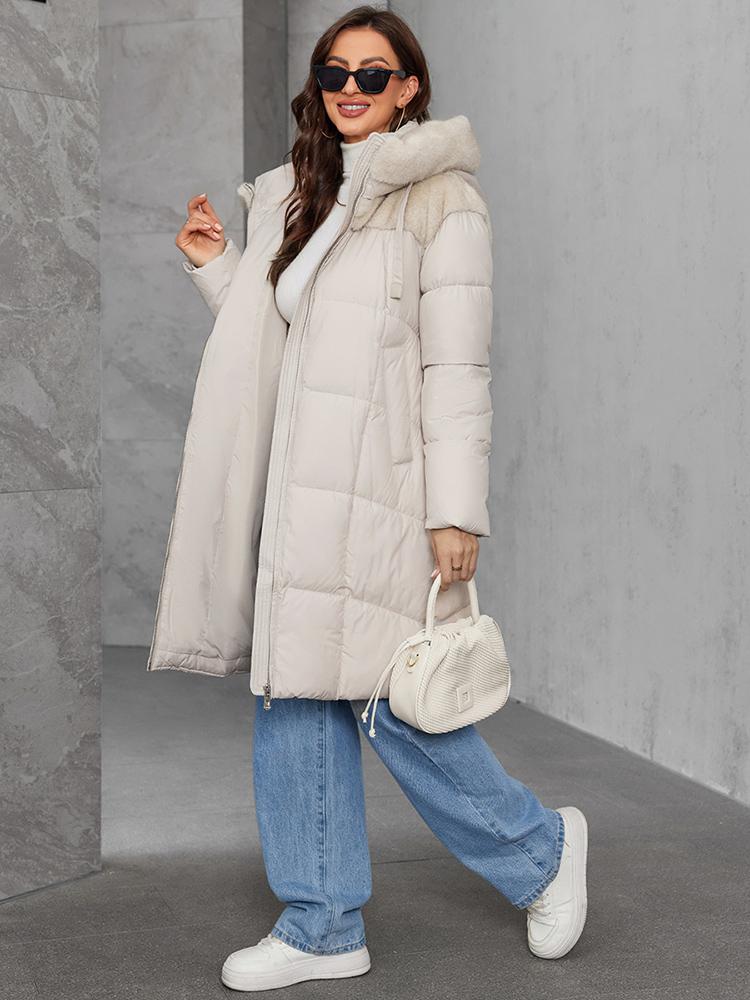 Cinemore Женская куртка длинная Fashion Grace женские зимние пуховики с карманом на молнии и поясом парка высокого качества верхняя одежда 9051