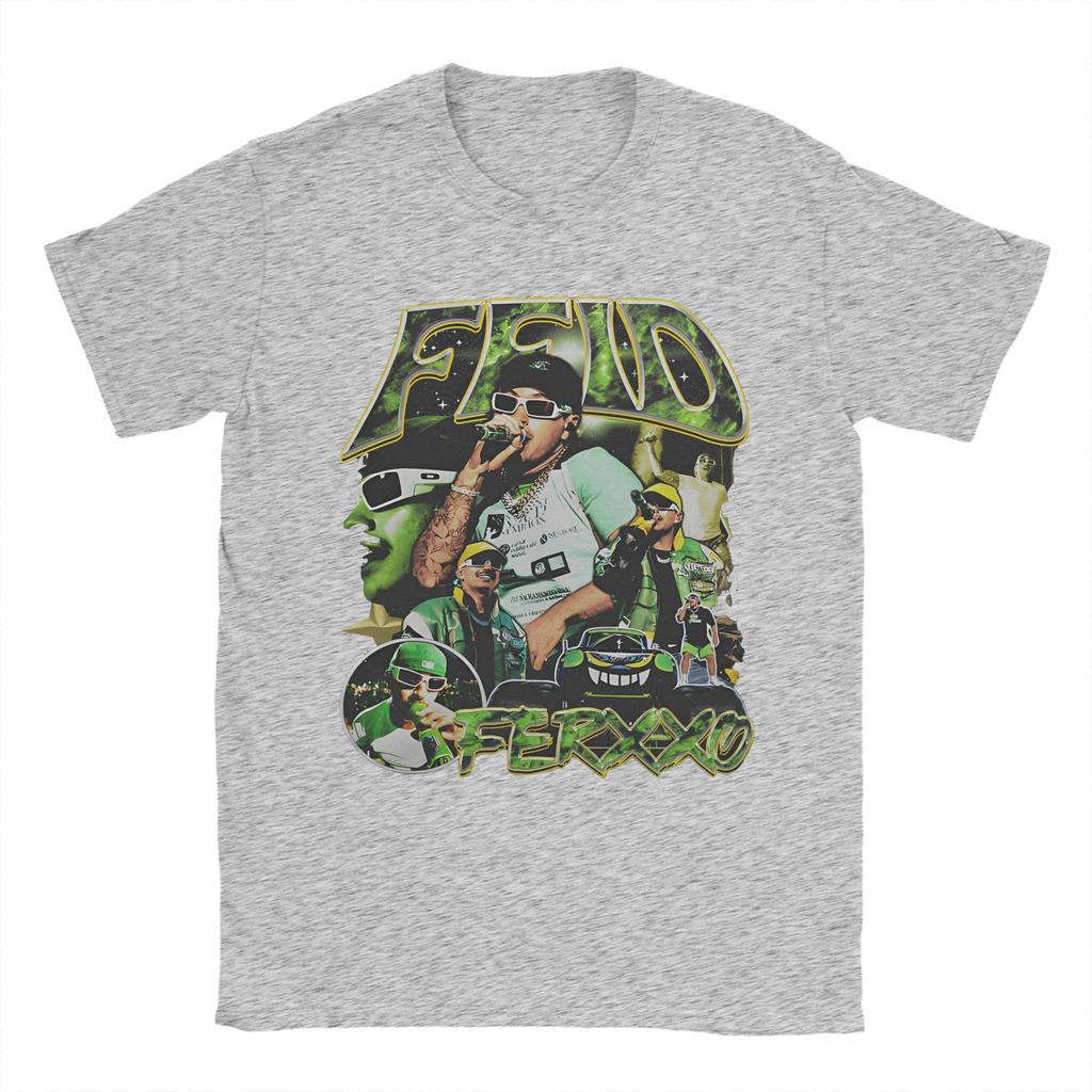 Unisex Womens T Shirt Colombian Singer Feid Ferxxo Green TShirts Hipster Beach Tee Shirt Vintage Cotton Clothes Gift Idea