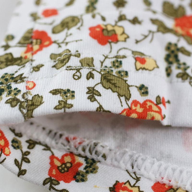 Мужское хлопковое нижнее белье в стиле ретро с цветочным принтом, мужское удобное и дышащее нижнее белье с низкой посадкой и плоским углом