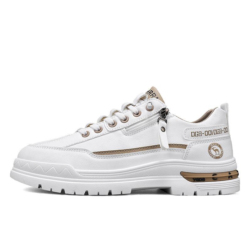 Мужская обувь весна и осень, новые низкие рабочие туфли для спорта на открытом воздухе, мужские повседневные туфли белого цвета, рабочая износостойкая обувь