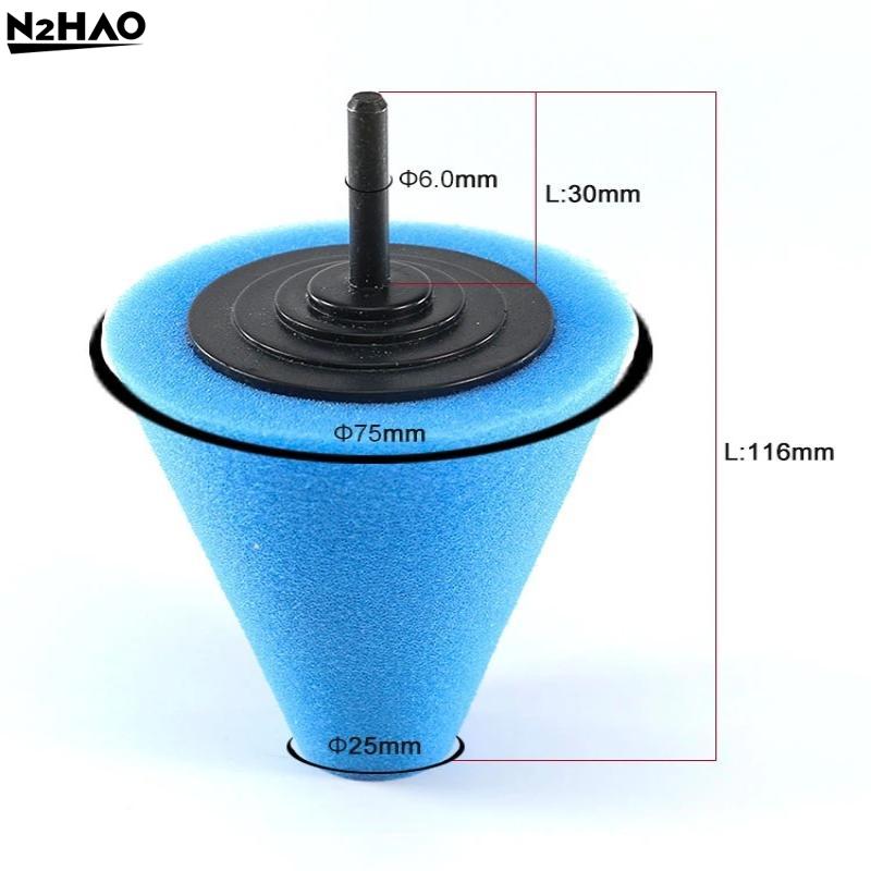 2pcs Sponge Car Hub Polishing Sponge Grinding Head Metal Plastic Grinding Conical Sponge Polishing Sponge Wheel