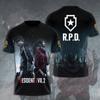 Новая Винтажная Футболка Resident Evil с 3D-печатью Мужская Женская Мода Хип-Хоп Большого Размера Уличная Одежда Топы с Коротким Рукавом Футболки Детские