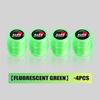 For Toyota ew12For Toyota Car Fluorescent Green Glowing Luminous Valve Stem Caps GRsport Yaris Corolla Rav4 CHR Auris Cruiser Highlander