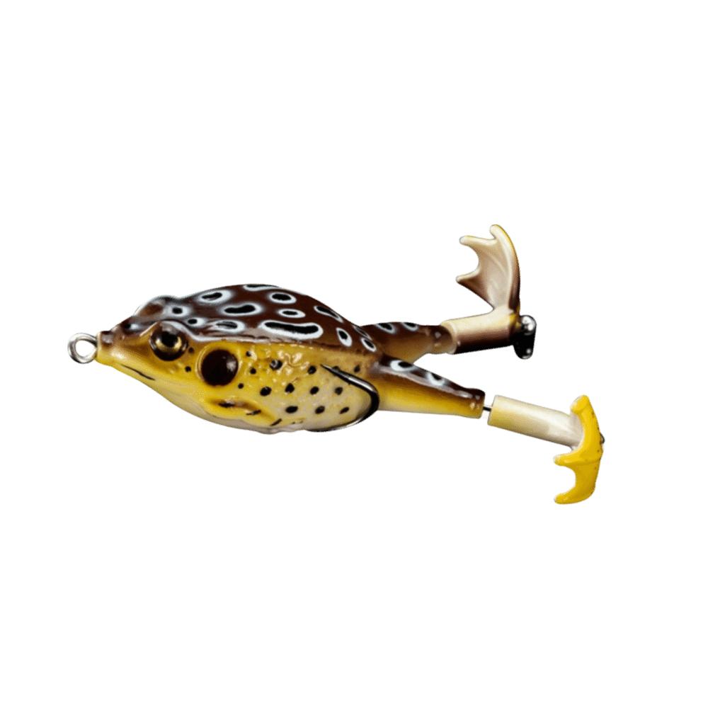 Double Propellers Frog Lure Rotating Tail Soft Frog Lure Artificial Bait Freshwater Fishing