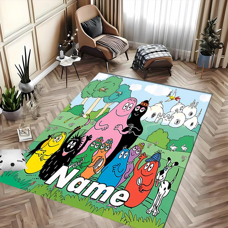 Custom personalization Barbapapa Area Rug - Perfect For Kitchen, Bathroom,Laundry Room Decor Large Size Available,Gift All Seasons