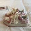 Новые женские трендовые кроссовки женские вулканизированные туфли на платформе весенние туфли на плоской подошве со шнуровкой спортивные женские повседневные кроссовки теннисные туфли