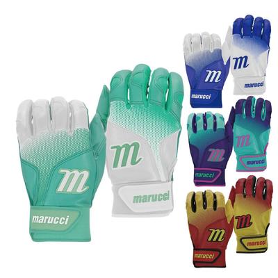 Универсальные перчатки для отбивания Marucci для детей/юниоров - Power Fade MBGPWRF Белый/Королевский синий, Размер YM, с печатью SOLV