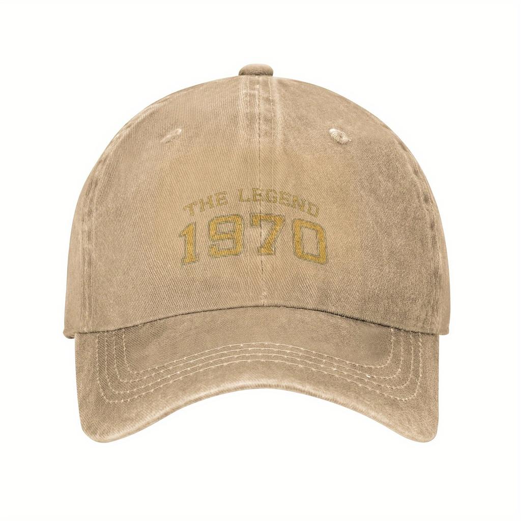 The Legend Vintage Dad Hat Baseball Cap Unisex Breathable Lightweight Sports Cap Adjustable Strap Hand Wash Slight Str