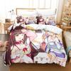 Аниме Kawaii Girl NEKOPARA Комплект постельного белья Single Twin Full Queen King Size Комплект постельного белья Adult Kid Спальня Пододеяльник Наборы Домашний Текстиль