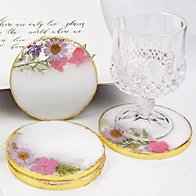 Round Coaster Resin Mould Disc Shape Coaster Tray Mould for Resin, Coasters Mould for Making Cup Mat Table Home Decor