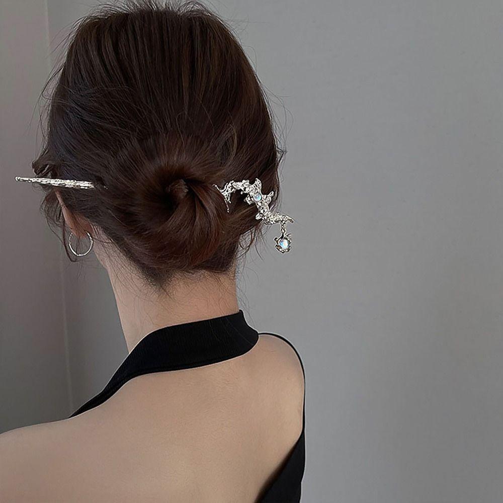 Flower Tassel Hairpin Ancient Style Hair Insert Elegant Hair Sticks  Hanfu