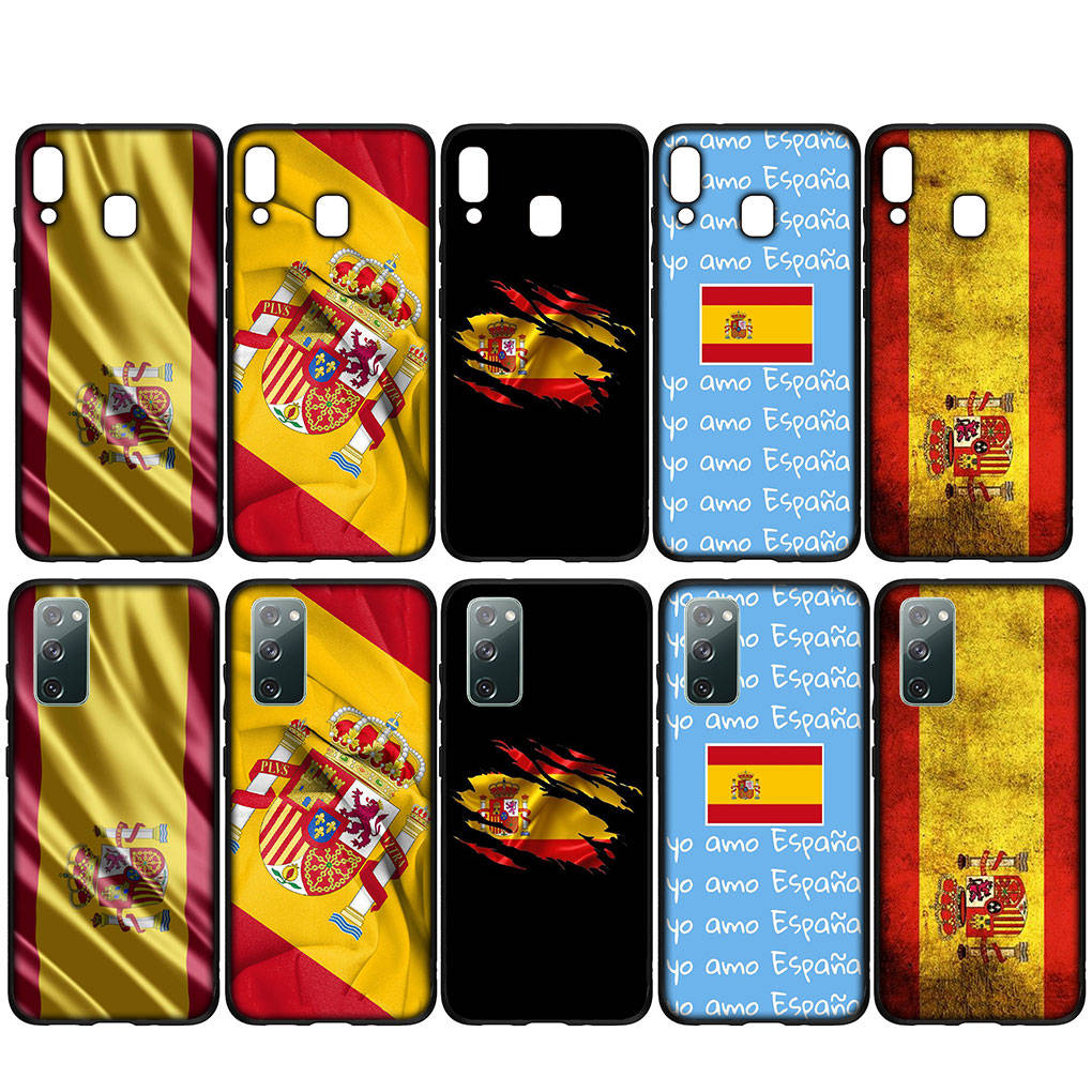 Для iPhone 16 15 X XR Samsung Galaxy S24 S23 A16 A06 A06 14C Xiaomi Redmi Note 13 12 11 Pro Max 9 14 Plus Huawei OPPO Флаг Испании желтый красный чехол для телефона
