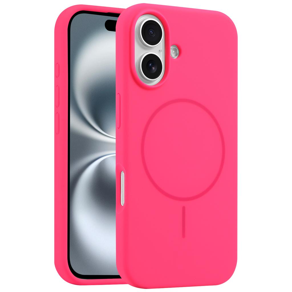 For iPhone 16 Case Compatible with MagSafe Soft Silicone Shockproof Phone Cover - Purple