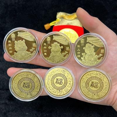 Сувенирная монета Год Лошади Памятная медаль Металлические изделия Сувенир с мероприятия Подарок 2026 Год Лошади Пожелание удачи