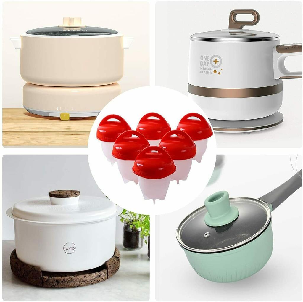 6 шт. яйцеварка гибкая силиконовая антипригарная кухонная кулинария вареные яйца браконьеры сепаратор пароварка форма для яиц аксессуары для чашек