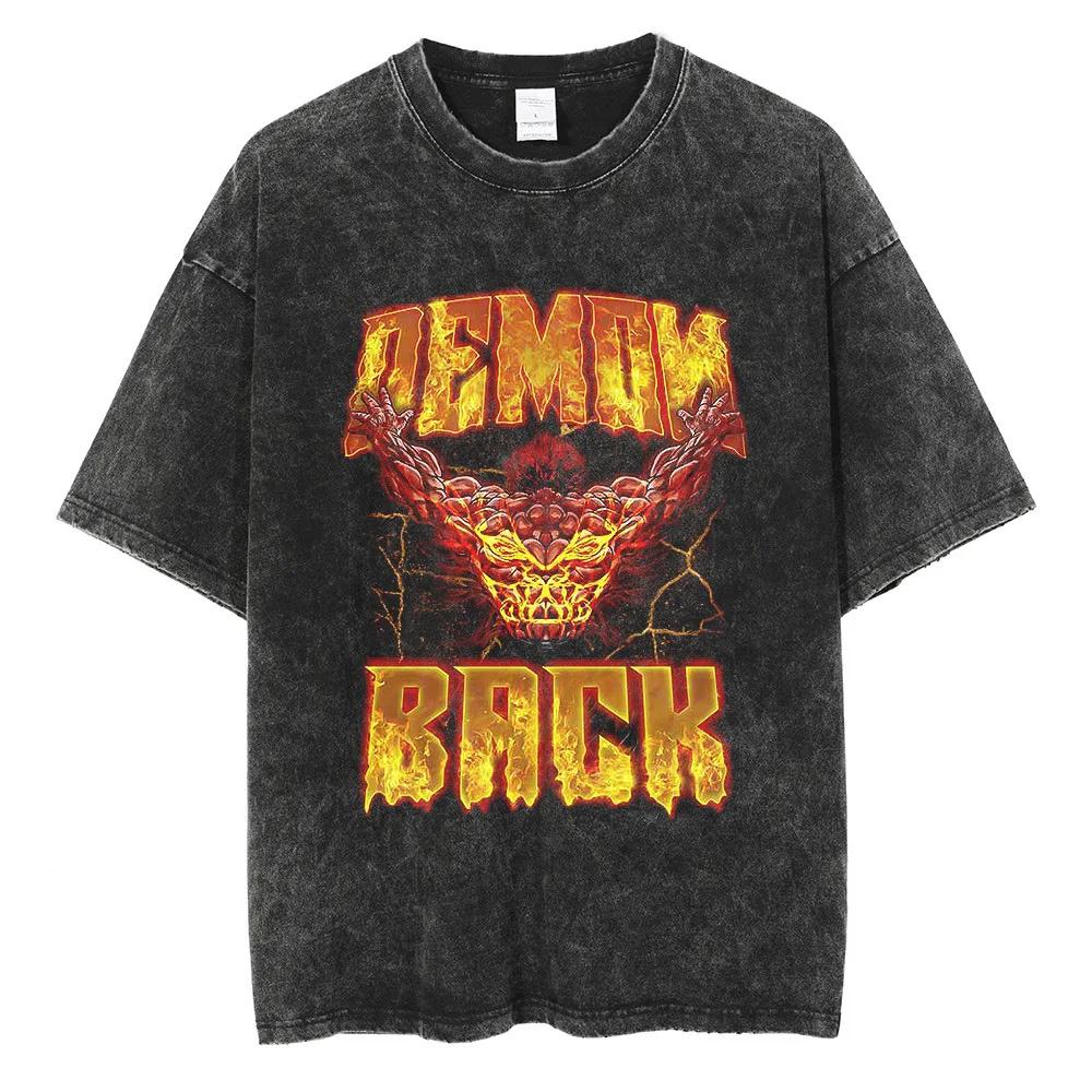 2026 Men's Hip-hop Street T-shirt GYM Large Size Hip-hop T-shirt Black Cotton Loose T-shirt Harajuku Oversized Top T-shirt