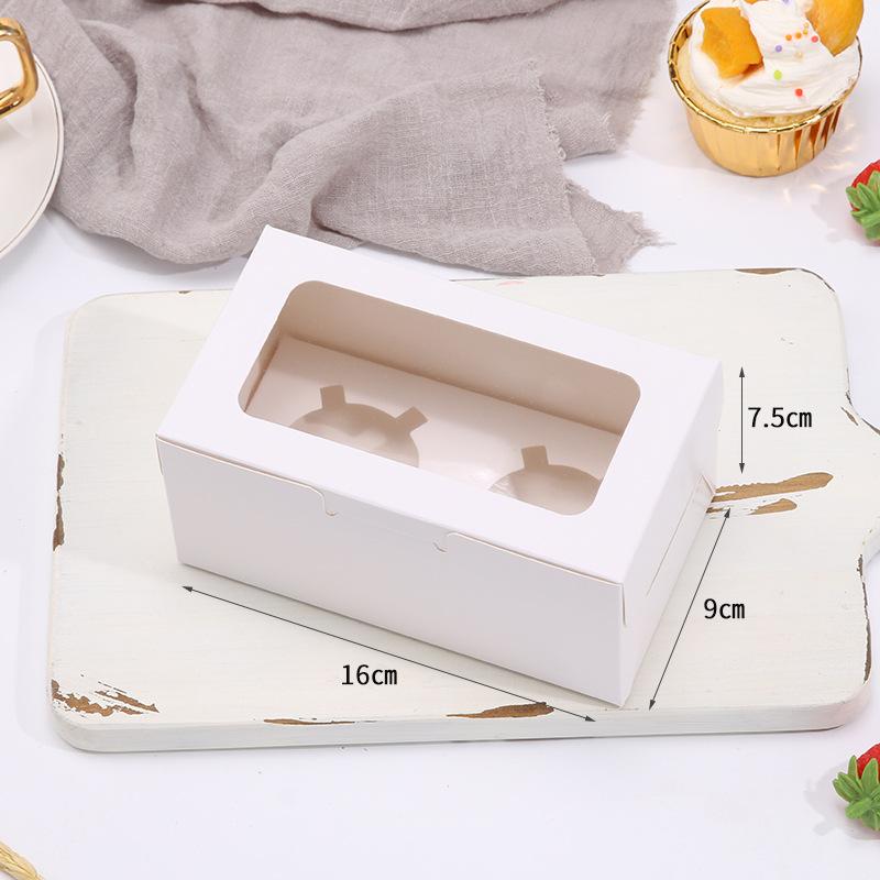 Cupcake Boxes with Inserts Cake Boxes with Clear Window Cake Holder Cupcake Carrier 2/4/6 Holes Muffin Boxes for Holidays