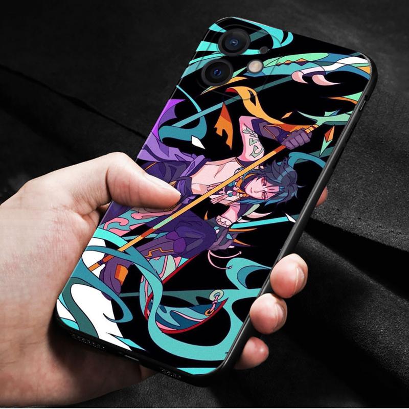 Чехол для телефона Apple Iphone 14 13 12 11 Pro Max 13 12 Mini Xs Max Xr X 7 8 6 6s Plus с рисунком Genshin Impact Aether Lumine