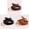 Classic Leather Belt For Women With Pin Buckle Casual Office Accessory Perfect For Spring