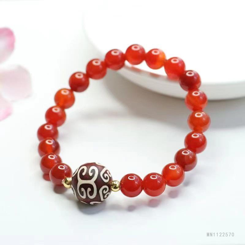 2026 Red Agate Bracelet Reply Beads Chalcedony Ornament Factory Live Delivery S1122570