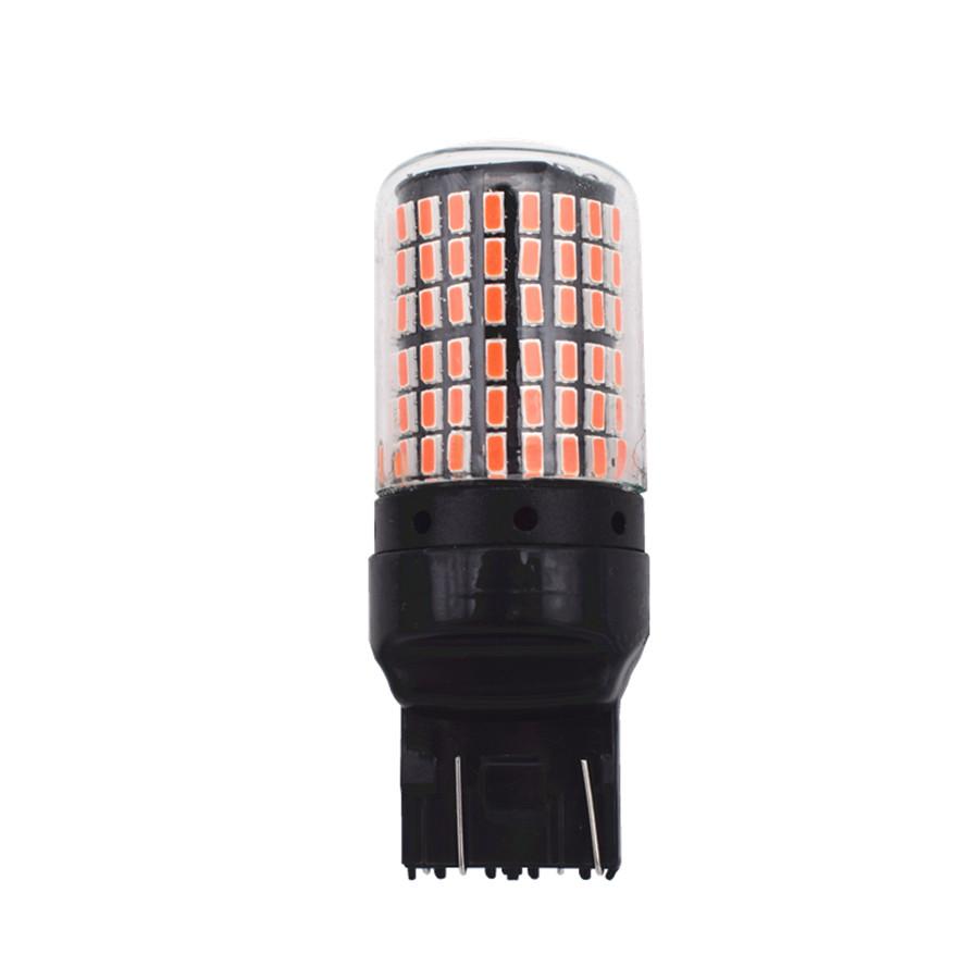 2pcs T20 7443 3014 144SMD Red LED Canbus Taillight Flashing Strobe Blinking Rear Alert Safety Brake Stop Car Light