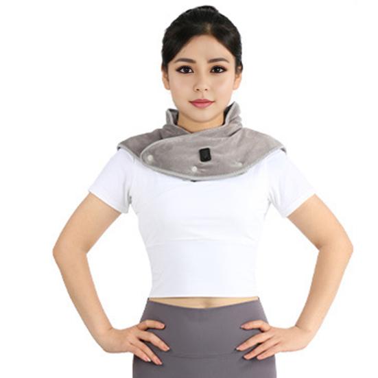 Shoulder Heating Pad for Neck Back Electric Heating Pad Rechargeable Double-Sided Plush Cordless Heated Wrap