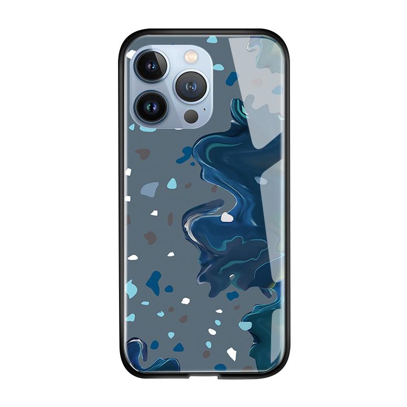 Чехол для телефона из закаленного стекла для iPhone 11 12 13 14 15 16 17 Redmi 10 12 14C Note10 Note14 Xiaomi 11Lite PocoC75 Мягкий край Ударопрочный Гладкий чехол