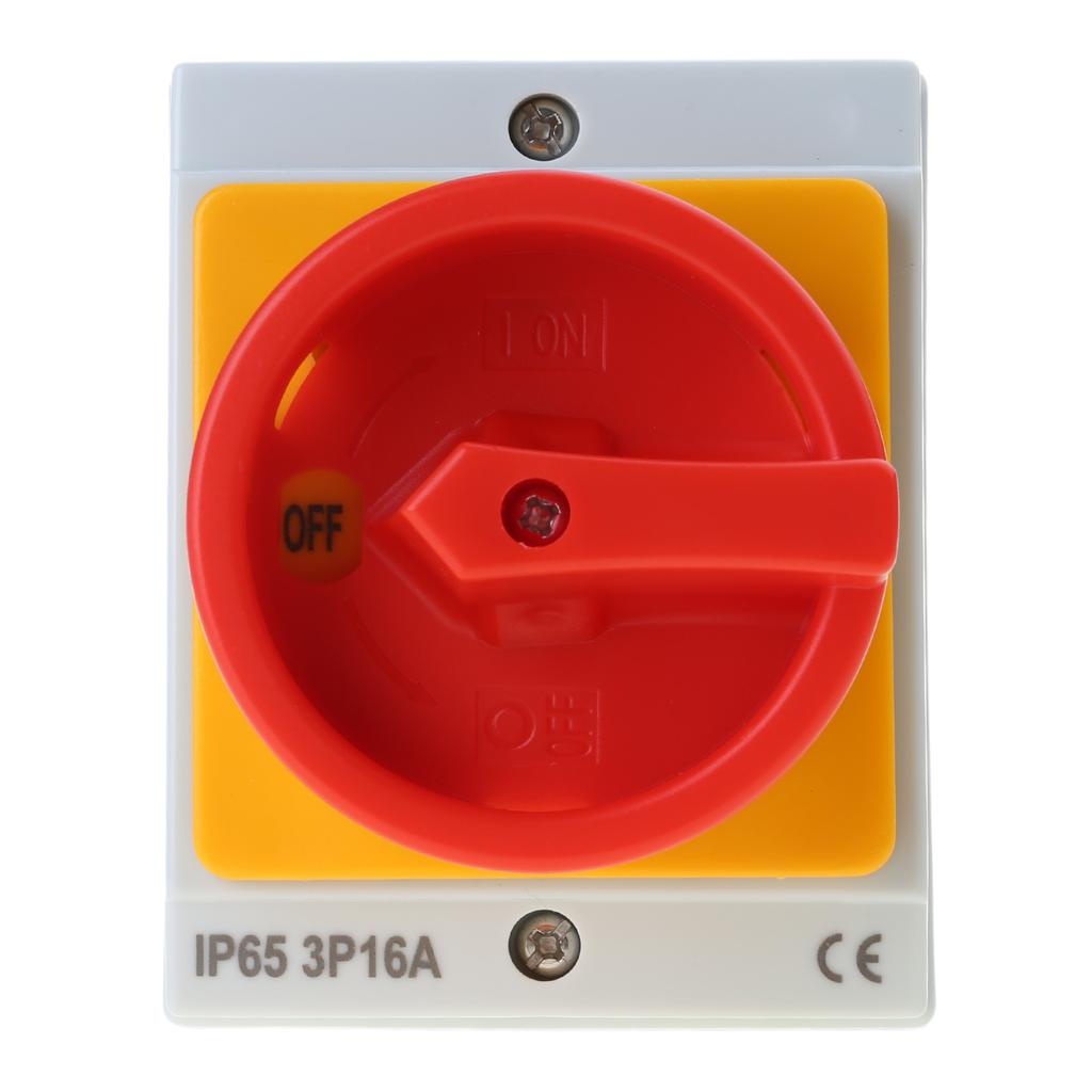 Weatherproof Switches Water & Dust Resistan Main Switches Circuit Breaker 4-Pin Rotary Switches with Plastic Housing