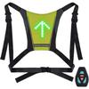Vélo Réfléchissant Gilet Lumière Sac, Thanmoer Gilet de Cyclisme à LED, Rechargeable USB avec LED Clignotant Télécommande Équipement