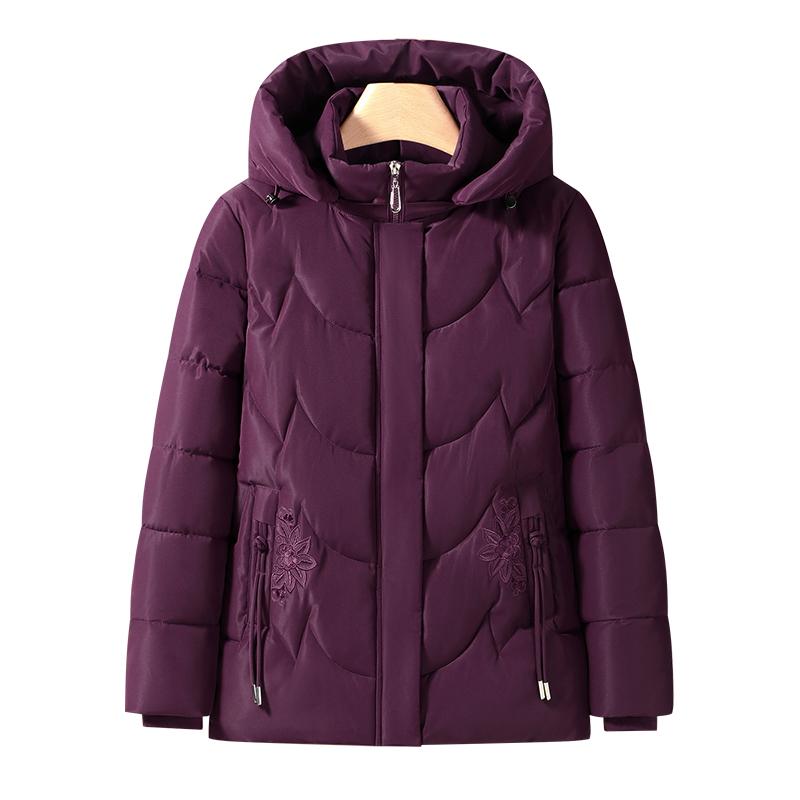 Middle-aged Woman Winter Coats Hooded Casual Plus Size Parkas Female Thick Warm Outerwears