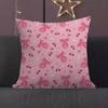 Pink Bow Maple Design Cushion Cover Happy Autumn Harvest Decor Holiday Decorati Pillow Cover