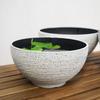 Plant Pot with Drainage, Resin Planter for Indoor Outdoor Plants, Medium Flower Pots for Patio, Balcony Garden Decor