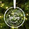 1 шт./2 шт. Рождественский подарок 'Yo Soy' Стеклянное украшение, Подвесной декоративный подарок для христианских семей, Праздничный подарок для семьи и друзей, Стеклянный сувенир
