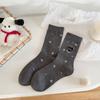 10Pair Star Socks Female Cute Cat Embroidery Tube Socks Autumn And Winter Cotton Socks Cartoon Student Stacking Socks