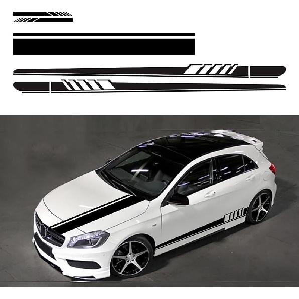 Universal Racing Stripes Car Stickers Sport Stripes DIY Styling Decorated Door Hood Self-Adhesive Side Strip Decal Decoration Accessories For Truck
