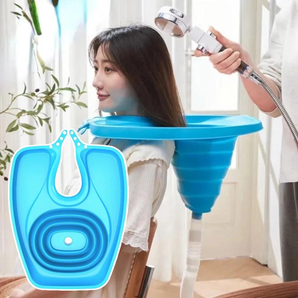 Upward-looking Hair Wash Tray Portable Hair Washing Sink Foldable Hair Washing Basin  Elderly