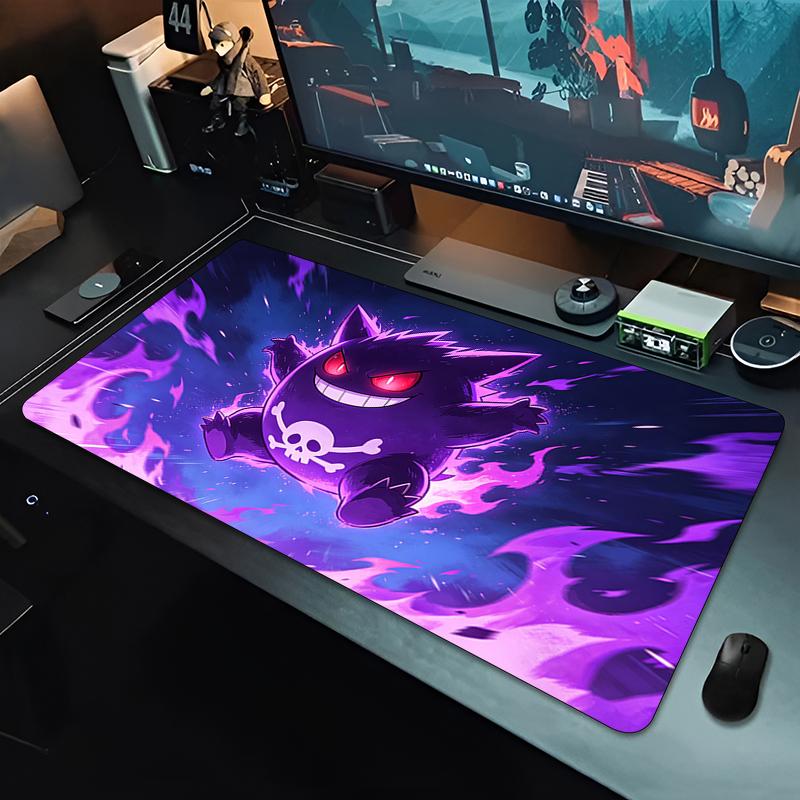 Mouse Pad Pokemon Large Esports Gamer Mat xcm Computer Keyboard Pad Durable Gaming Desk Mat Gengar Cool Dark Style Mausepad