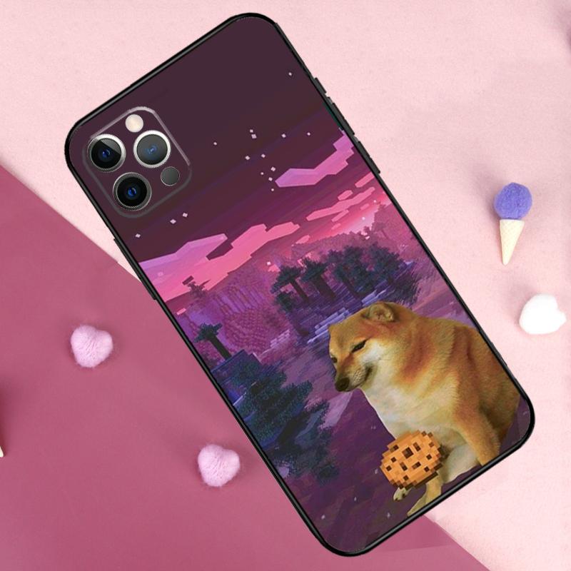 Funny Cheems Doge Phone Case For iPhone 18 17 Pro Max 11 14 15 16 Pro Max Plus 12 13 Mini 17 Air 16e Back Cover