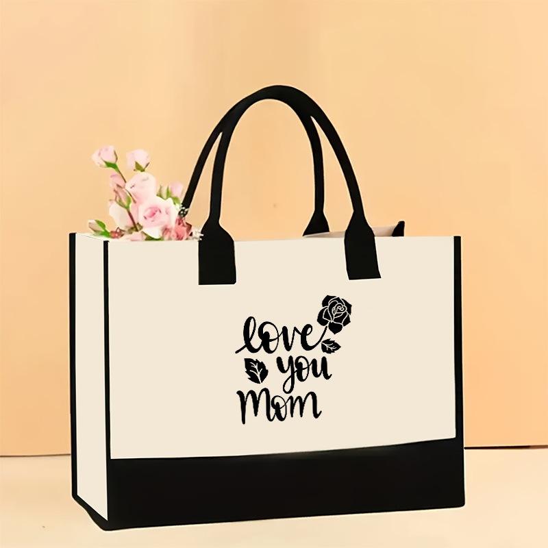 Холщовая сумка через плечо, большая вместительная сумка с принтом, женская модная легкая портативная сумка для подарков и покупок