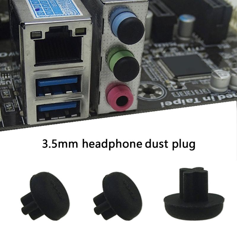 Reusable 3.5mm Earphone Port Cover Dustproof Protectors Plugs For Mobile Devices And Laptops