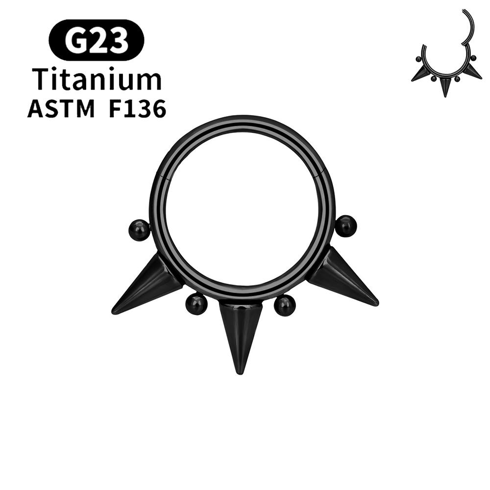 F136 G23 Титановый Пирсинг Септума Кольцо-Кликер 16G Шарнирный Пирсинг Кольца для Носа Обручи Хрящ Хеликс Козелок Серьги Украшения для Тела